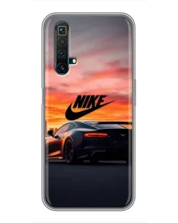 Чехол для Realme X50 с картинкой «Nike и суперкар»