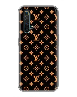 Чехол для Realme X50 с картинкой «Золотая монограмма LV»