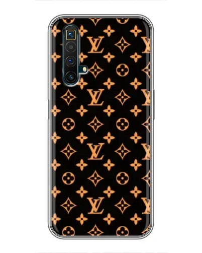 Чехол для Realme X50 с картинкой «Золотая монограмма LV»