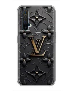 Чехол для Realme X50 с картинкой «Кожаная текстура LV»