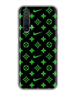 Чехол для Realme X50 с картинкой «Неоновый принт LV»
