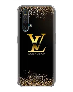 Чехол для Realme X50 с картинкой «LV — золотые искры»
