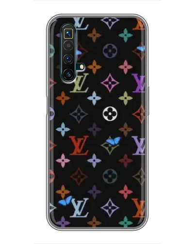 Чехол для Realme X50 с картинкой «Цветная монограмма LV»