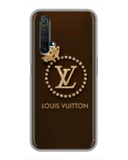 Чехол для Realme X50 с картинкой «LV — золотая печать»