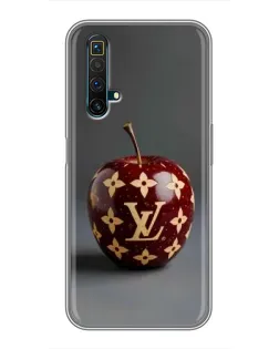 Чехол для Realme X50 с картинкой «Красное яблоко LV»