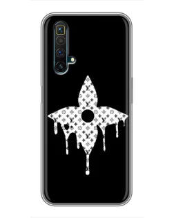 Чехол для Realme X50 с картинкой «Цветочная монограмма»