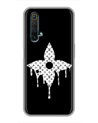 Чехол для Realme X50 с картинкой «Цветочная монограмма»