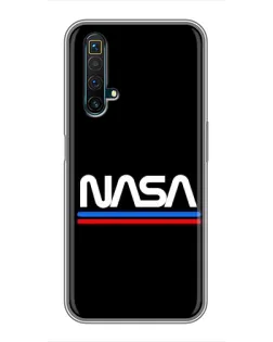 Чехол для Realme X50 с картинкой «NASA — классика Red Blue» Чехол для Realme X50 с картинкой «NASA — классика Red Blue»