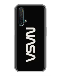 Чехол для Realme X50 с картинкой «NASA — вертикальный логотип»