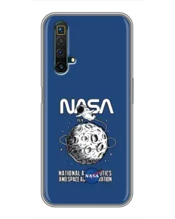 Чехол для Realme X50 с картинкой «NASA — лунная миссия»