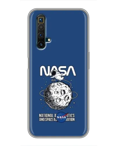 Чехол для Realme X50 с картинкой «NASA — лунная миссия»