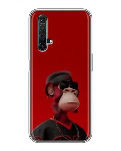 Чехол для Realme X50 с картинкой «Bored Ape в красном»
