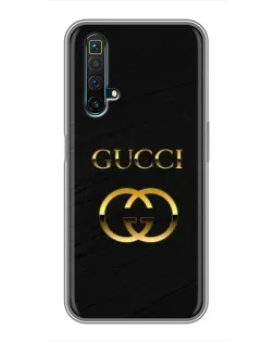 Чехол для Realme X50 с картинкой «Золотой логотип Gucci»
