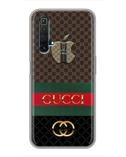 Чехол для Realme X50 с картинкой «Gucci — брендированный десерт»