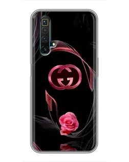Чехол для Realme X50 с картинкой «Gucci — неоновая роза»