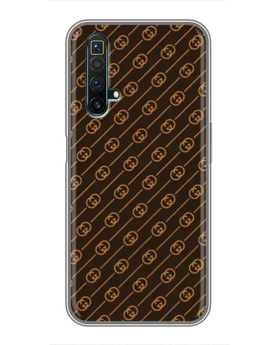 Чехол для Realme X50 с картинкой «Gucci — золотые диагонали» Чехол для Realme X50 с картинкой «Gucci — золотые диагонали»