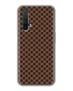 Чехол для Realme X50 с картинкой «Gucci — шоколадная сетка»
