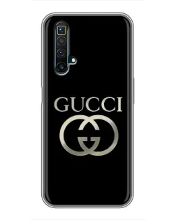 Чехол для Realme X50 с картинкой «Gucci — золото на черном»