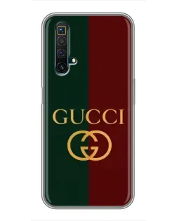 Чехол для Realme X50 с картинкой «Gucci — темно-зеленый градиент»