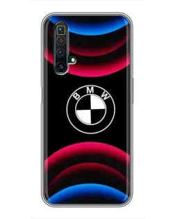 Чохол для Realme X50 з картинкою «Логотип BMW та неонові дуги»