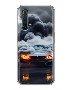 Чохол для Realme X50 з картинкою «BMW у диму»