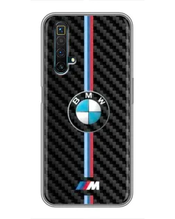 Чохол для Realme X50 з картинкою «Емблема BMW та карбон»