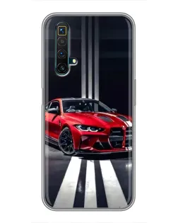 Чохол для Realme X50 з картинкою «Червона BMW на дорозі»