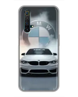 Чехол для Realme X50 с картинкой «BMW в белом дыму»