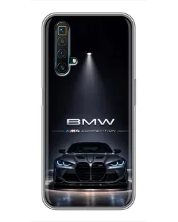 Чехол для Realme X50 с картинкой «BMW сквозь ночной город»
