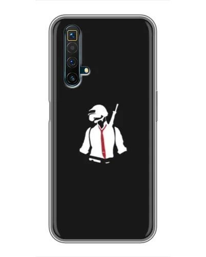 Чехол для Realme X50 с картинкой «PUBG — силуэт воина» Чехол для Realme X50 с картинкой «PUBG — силуэт воина»