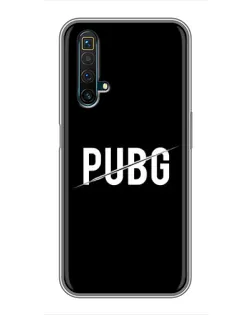 Чехол для Realme X50 с картинкой «PUBG — белый логотип»