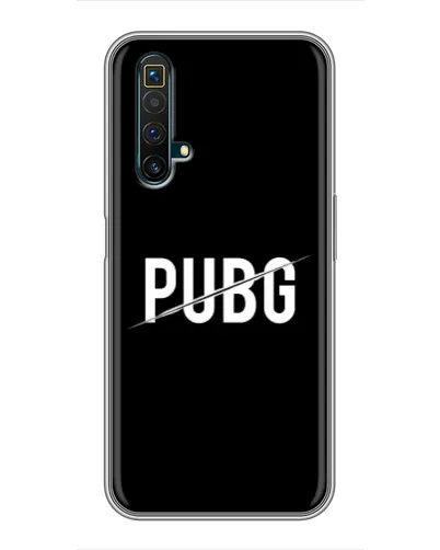 Чехол для Realme X50 с картинкой «PUBG — белый логотип» Чехол для Realme X50 с картинкой «PUBG — белый логотип»