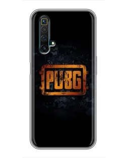 Чехол для Realme X50 с картинкой «PUBG — золотой логотип»