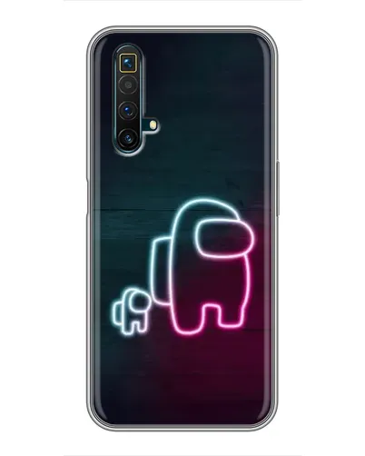 Чехол для Realme X50 с картинкой «Among Us неон-арт» Чехол для Realme X50 с картинкой «Among Us неон-арт»