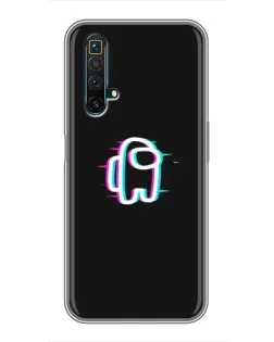 Чехол для Realme X50 с картинкой «Among Us неон»