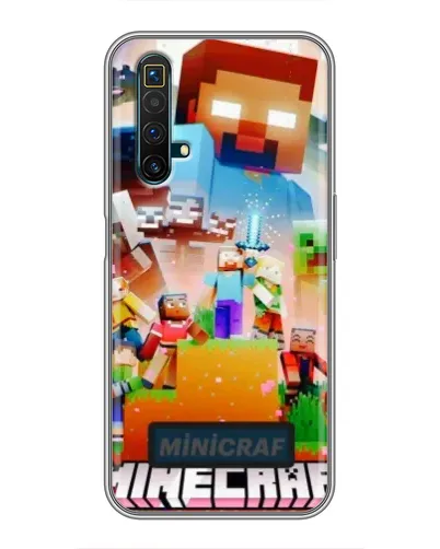 Чехол для Realme X50 с картинкой «Minecraft герои игры»