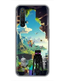 Чехол для Realme X50 с картинкой «Эндермен в лесу»
