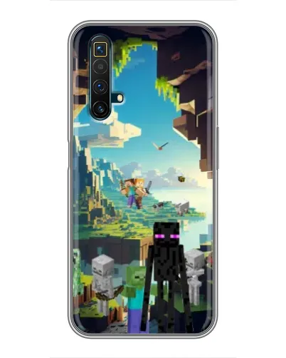 Чехол для Realme X50 с картинкой «Эндермен в лесу»
