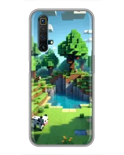 Чехол для Realme X50 с картинкой «Minecraft летний день»