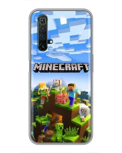 Чехол для Realme X50 с картинкой «Minecraft классический мир»