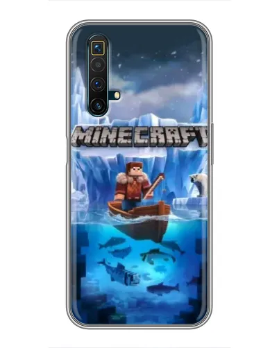 Чехол для Realme X50 с картинкой «Minecraft ледяной мир»