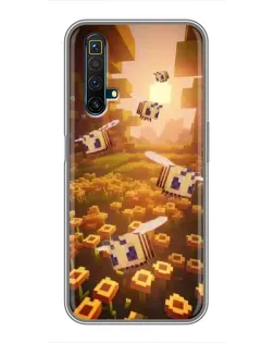 Чехол для Realme X50 с картинкой «Поле подсолнухов»