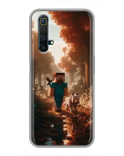 Чехол для Realme X50 с картинкой «Стив в лесу»