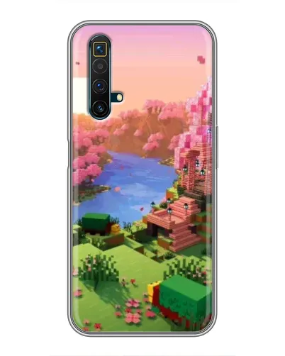 Чехол для Realme X50 с картинкой «Розовое дерево Minecraft»
