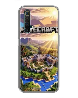 Чехол для Realme X50 с картинкой «Minecraft панорама»