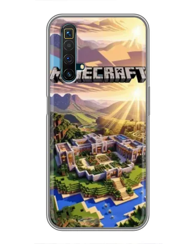 Чехол для Realme X50 с картинкой «Minecraft панорама»