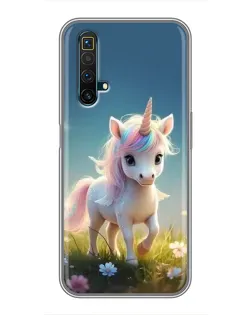 Чохол для Realme X50 з картинкою «Єдиноріг на галявині»