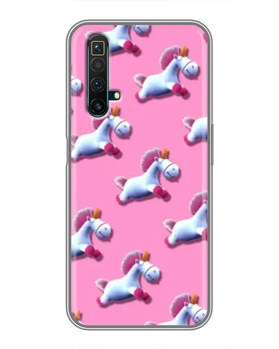 Чохол для Realme X50 з картинкою «Єдинороги на рожевому»