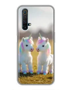 Чохол для Realme X50 з картинкою «Пара єдинорогів»
