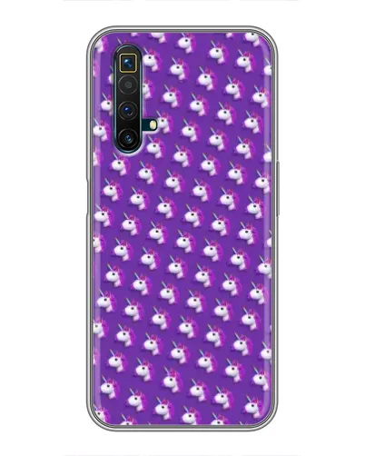 Чохол для Realme X50 з картинкою «Єдинороги на фіолетовому»